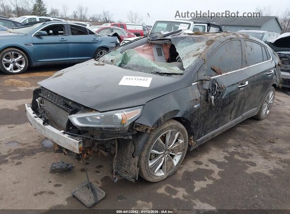 KMHC85LC8KU116286 2019 HYUNDAI IONIQ Черный Передняя левая четверть