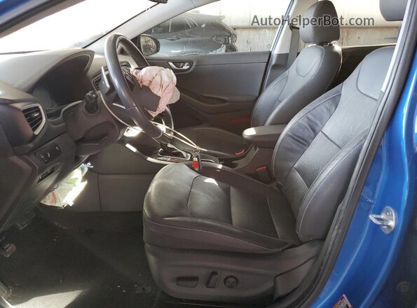 KMHC85LC9JU063693 2018 HYUNDAI IONIQ Blue წინა სალონის ხედი