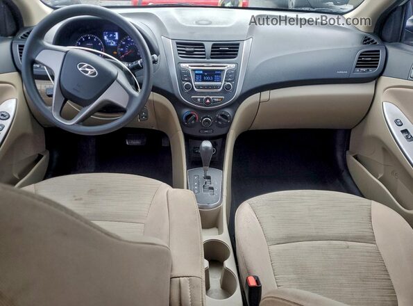 KMHCT4AE0GU048683 2016 HYUNDAI ACCENT White წინა პანელის ხედი