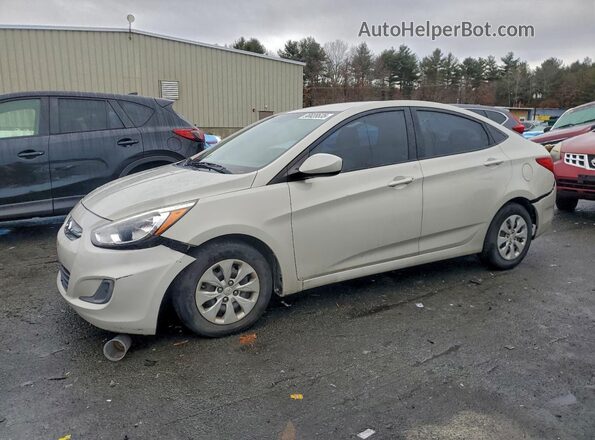 KMHCT4AE0GU048683 2016 HYUNDAI ACCENT White წინა მარცხენა ხედი სამი მეოთხედიდან