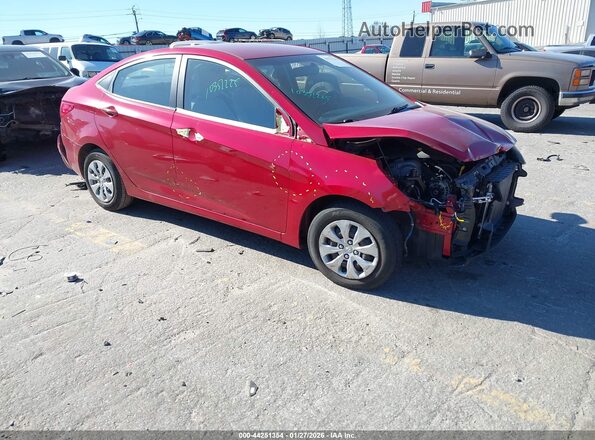 KMHCT4AE1HU365017 2017 HYUNDAI ACCENT Красный Передняя правая четверть