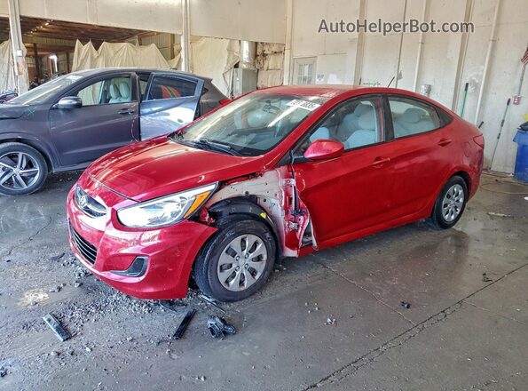 KMHCT4AE2GU085153 2016 HYUNDAI ACCENT Red წინა მარცხენა ხედი სამი მეოთხედიდან