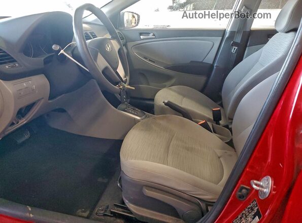 KMHCT4AE2GU085153 2016 HYUNDAI ACCENT Red წინა სალონის ხედი