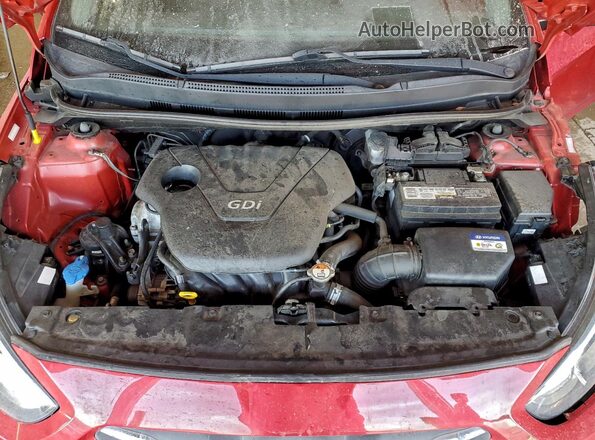 KMHCT4AE2GU085153 2016 HYUNDAI ACCENT Red უკანა სალონის ხედი