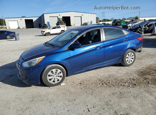 KMHCT4AE5GU107565 2016 HYUNDAI ACCENT Синий Передняя левая четверть