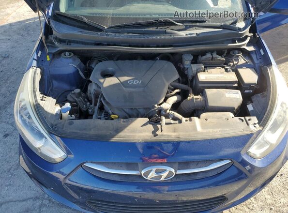KMHCT4AE5GU107565 2016 HYUNDAI ACCENT Синий Вид задней части салона
