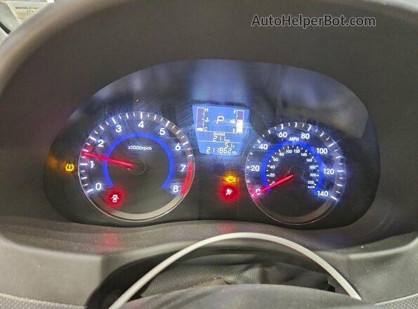 KMHCT4AE5GU134264 2016 HYUNDAI ACCENT Красный Вид щитка приборов