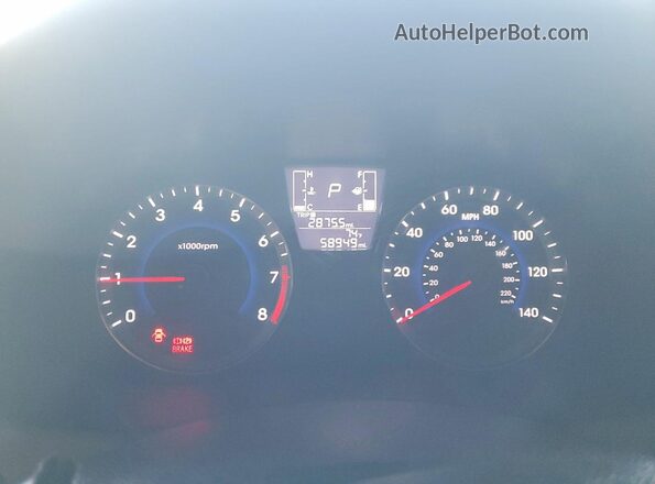 KMHCT4AE9GU085702 2016 HYUNDAI ACCENT Red Սարքավորումների վահանակի տեսք