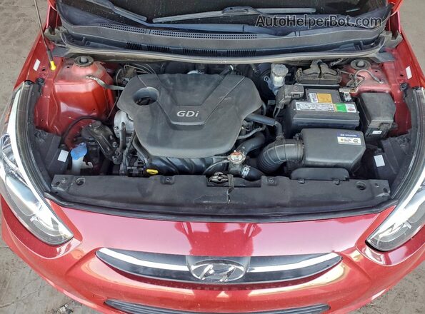 KMHCT4AE9GU085702 2016 HYUNDAI ACCENT Red Սալոնի հետևի տեսք