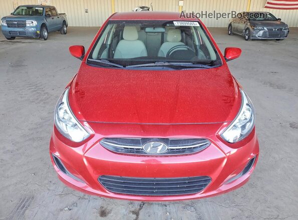 KMHCT4AE9GU085702 2016 HYUNDAI ACCENT Red Դիմացի տեսք