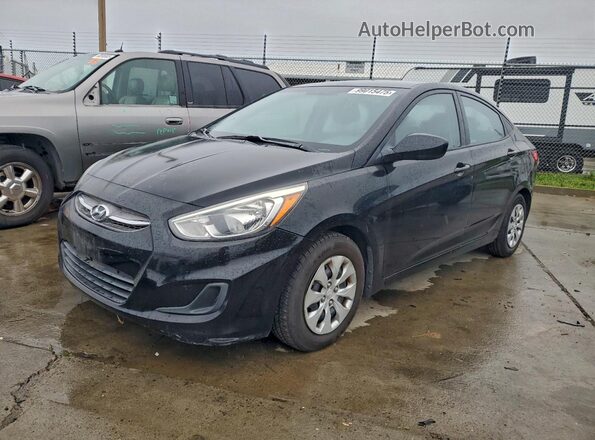 KMHCT4AEXGU071579 2016 HYUNDAI ACCENT Черный Передняя левая четверть