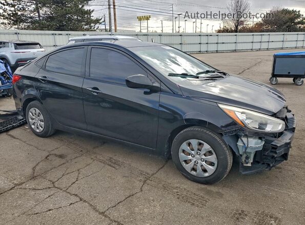 KMHCT4AEXGU975075 2016 HYUNDAI ACCENT Черный Передняя правая четверть