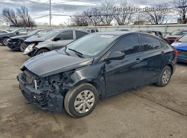 KMHCT4AEXGU975075 2016 HYUNDAI ACCENT Черный Передняя левая четверть