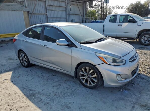 KMHCU4AEXGU161845 2016 HYUNDAI ACCENT Серебряный Передняя правая четверть