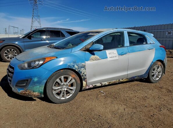 KMHD35LH3GU305417 2016 HYUNDAI ELANTRA Синий Передняя левая четверть