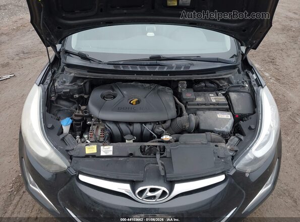 KMHDH4AE0GU601693 2016 HYUNDAI ELANTRA Черный Вид сзади