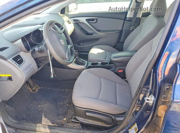 KMHDH4AE2GU501773 2016 HYUNDAI ELANTRA Синий Вид салона спереди