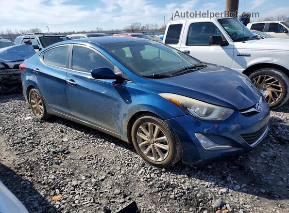 KMHDH4AE2GU501773 2016 HYUNDAI ELANTRA Синий Передняя правая четверть