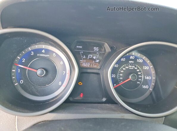 KMHDH4AE2GU501773 2016 HYUNDAI ELANTRA Синий Вид щитка приборов