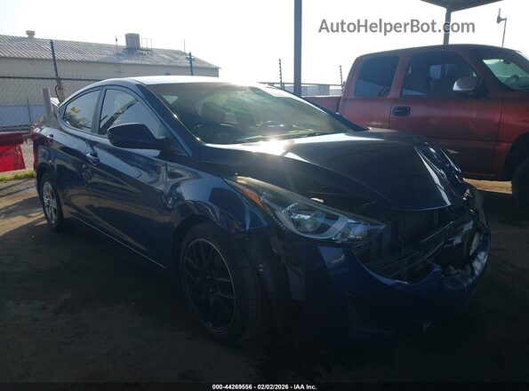 KMHDH4AE6GU650364 2016 HYUNDAI ELANTRA Dark Blue Передняя правая четверть