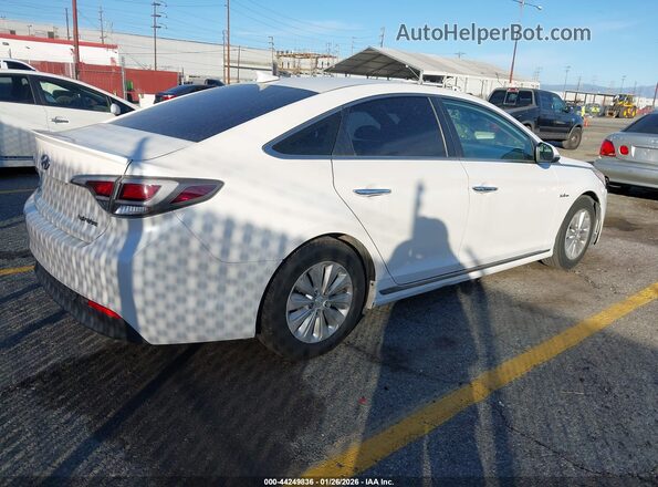 KMHE24L16GA012357 2016 HYUNDAI SONATA HYBRID Белый Задняя правая четверть