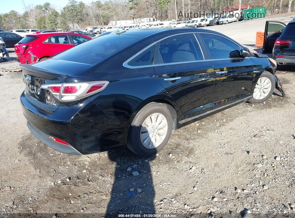 KMHE24L17GA018586 2016 HYUNDAI SONATA HYBRID Черный Задняя правая четверть