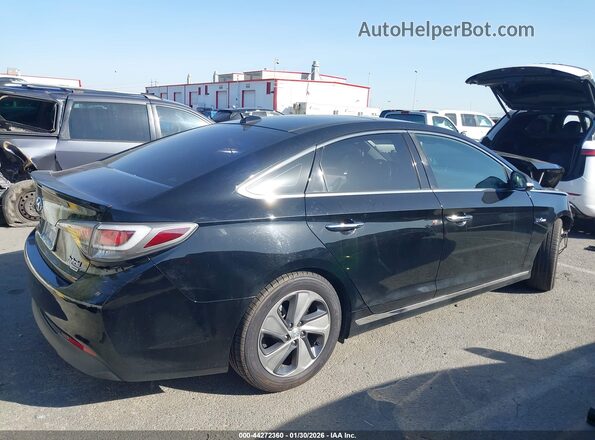 KMHE34L16HA047916 2017 HYUNDAI SONATA HYBRID Черный Вид задней части салона