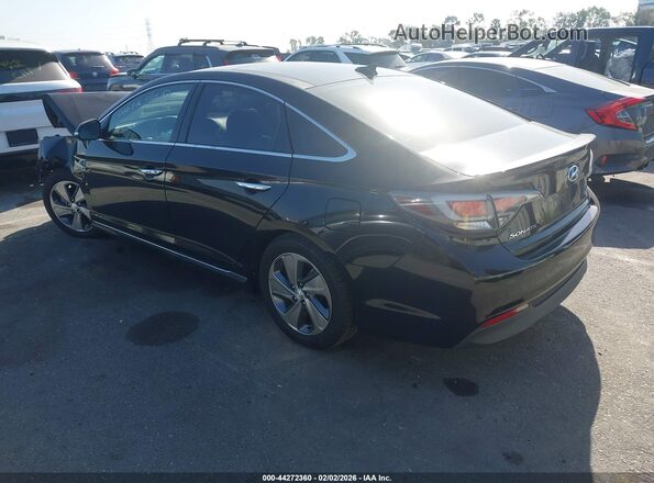 KMHE34L16HA047916 2017 HYUNDAI SONATA HYBRID Черный Задняя левая четверть