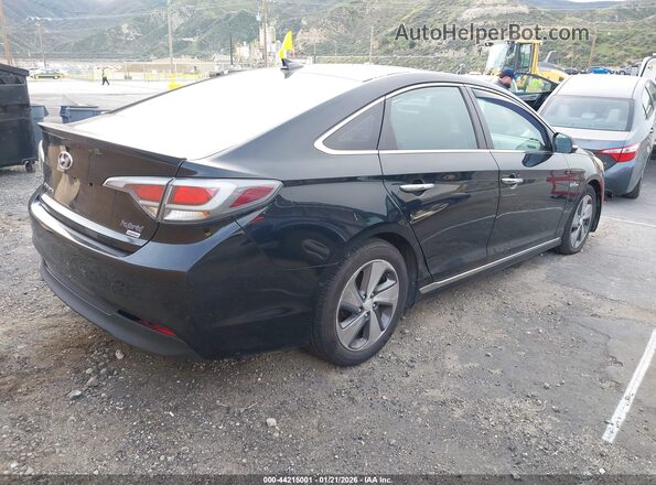 KMHE34L19GA030266 2016 HYUNDAI SONATA HYBRID Черный Задняя правая четверть