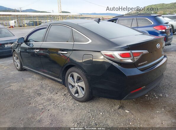 KMHE34L19GA030266 2016 HYUNDAI SONATA HYBRID Черный Задняя левая четверть