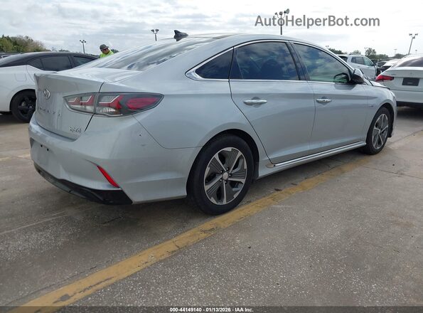 KMHE34L39KA092275 2019 HYUNDAI SONATA HYBRID Серебряный Задняя правая четверть