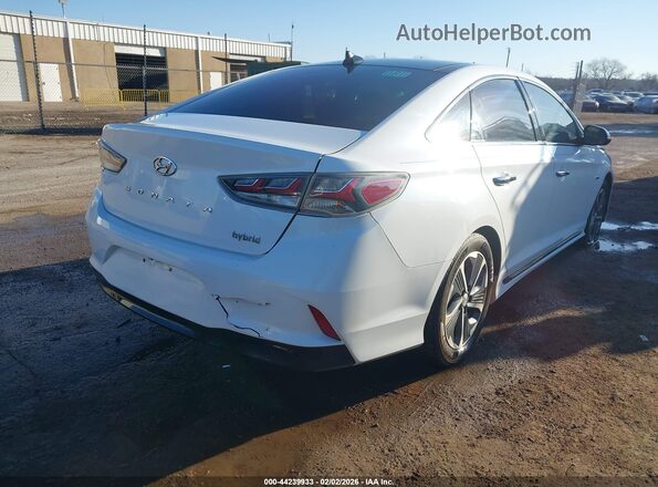KMHE34L39KA093197 2019 HYUNDAI SONATA HYBRID Белый Задняя правая четверть