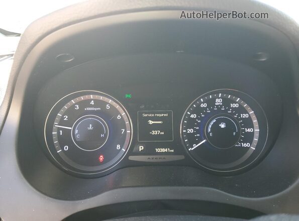 KMHFH4JG2HA590743 2017 HYUNDAI AZERA Черный Вид щитка приборов