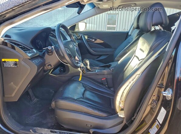 KMHFH4JG3HA575099 2017 HYUNDAI AZERA Черный Вид салона спереди