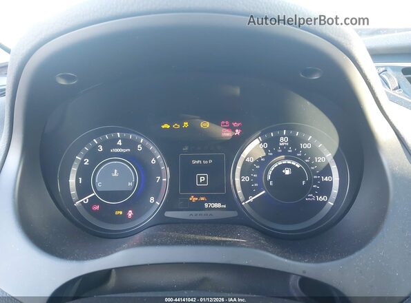 KMHFH4JG6GA521651 2016 HYUNDAI AZERA White Vista de los asientos traseros
