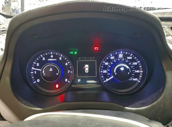 KMHFH4JGXHA577657 2017 HYUNDAI AZERA Silver Widok zestawu wskaźników
