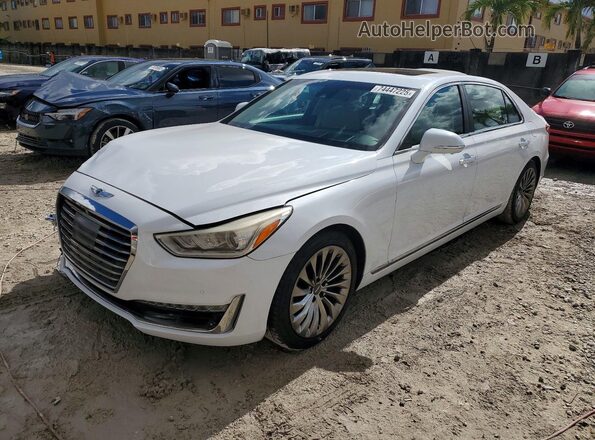 KMHG34JA3JU044729 2018 GENESIS G90 Белый Передняя левая четверть