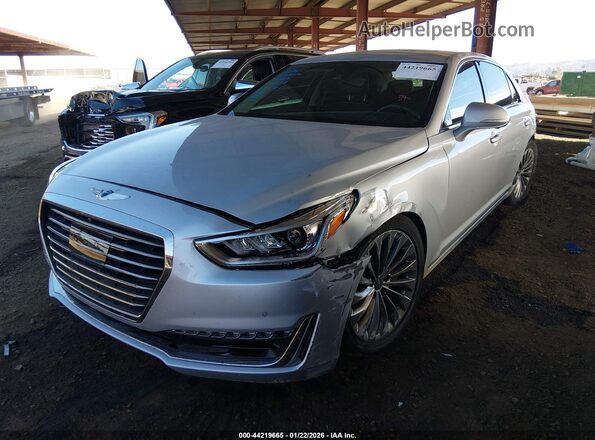 KMHG34JAXKU050626 2019 GENESIS G90 Silver Передня ліва чверть