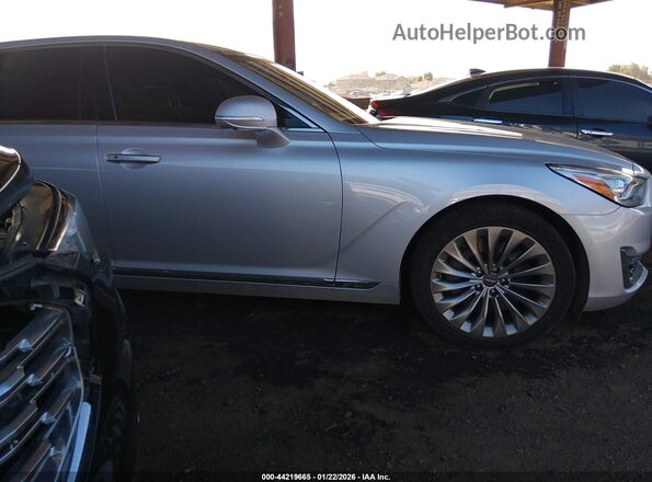 KMHG34JAXKU050626 2019 GENESIS G90 Silver Вид задньої частини салону