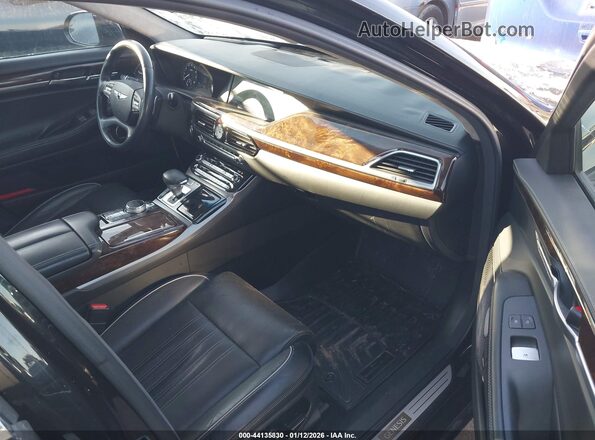 KMHG54JH2JU042252 2018 GENESIS G90 Black Widok wnętrza z przodu