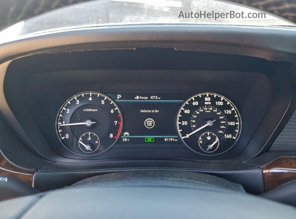 KMHG54JH2KU050398 2019 GENESIS G90 Black Вид щитка приладів