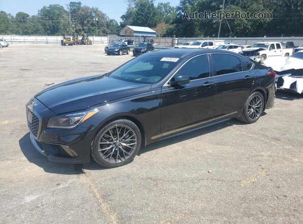 KMHGN4JB5KU290895 2019 GENESIS G80 Черный Передняя левая четверть