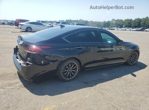 KMHGN4JB5KU290895 2019 GENESIS G80 Черный Задняя правая четверть