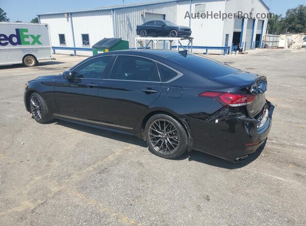 KMHGN4JB5KU290895 2019 GENESIS G80 Черный Задняя левая четверть