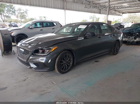 KMHGN4JB5KU295837 2019 GENESIS G80 Серый Передняя левая четверть