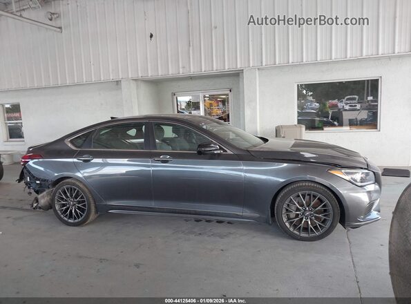 KMHGN4JB5KU295837 2019 GENESIS G80 Серый Вид задней части салона