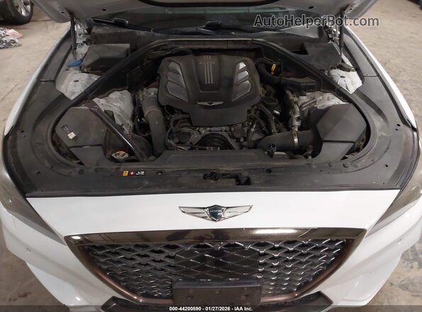 KMHGN4JB6JU227142 2018 GENESIS G80 White Widok z tyłu