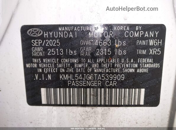 KMHL54JC6TA539909 2026 HYUNDAI SONATA White Widok komory silnika