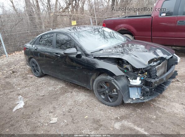 KMHLM4AG0PU580014 2023 HYUNDAI ELANTRA Черный Передняя правая четверть