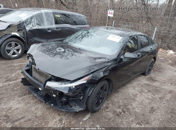 KMHLM4AG0PU580014 2023 HYUNDAI ELANTRA Черный Передняя левая четверть